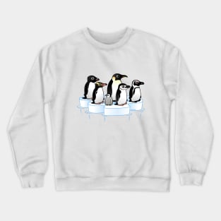 Pack of Penguins on an Ice Floe Crewneck Sweatshirt